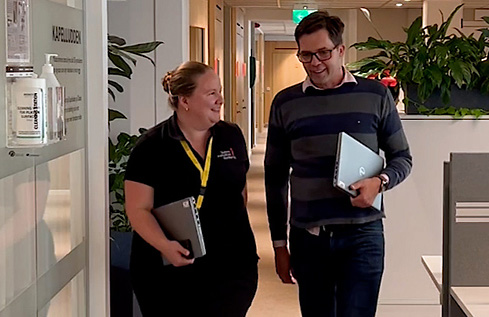 Flygbild över ungdomshemmet Hässleholm. 