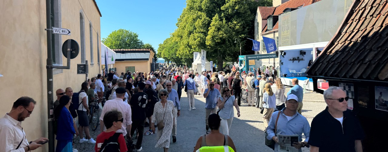 Bild från Visby under Almedalsveckan.