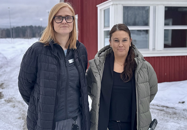 Säkerhetssamordnaren Sofi Sennerby, till höger, tillsammans med enhetschef Viktoria Derkert på Sundbo