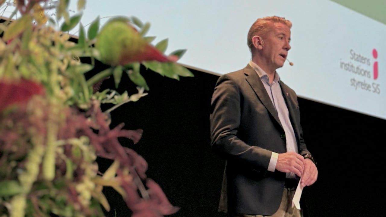 SiS generaldirektör Martin Valfridsson inledningstalade under skoldagarna